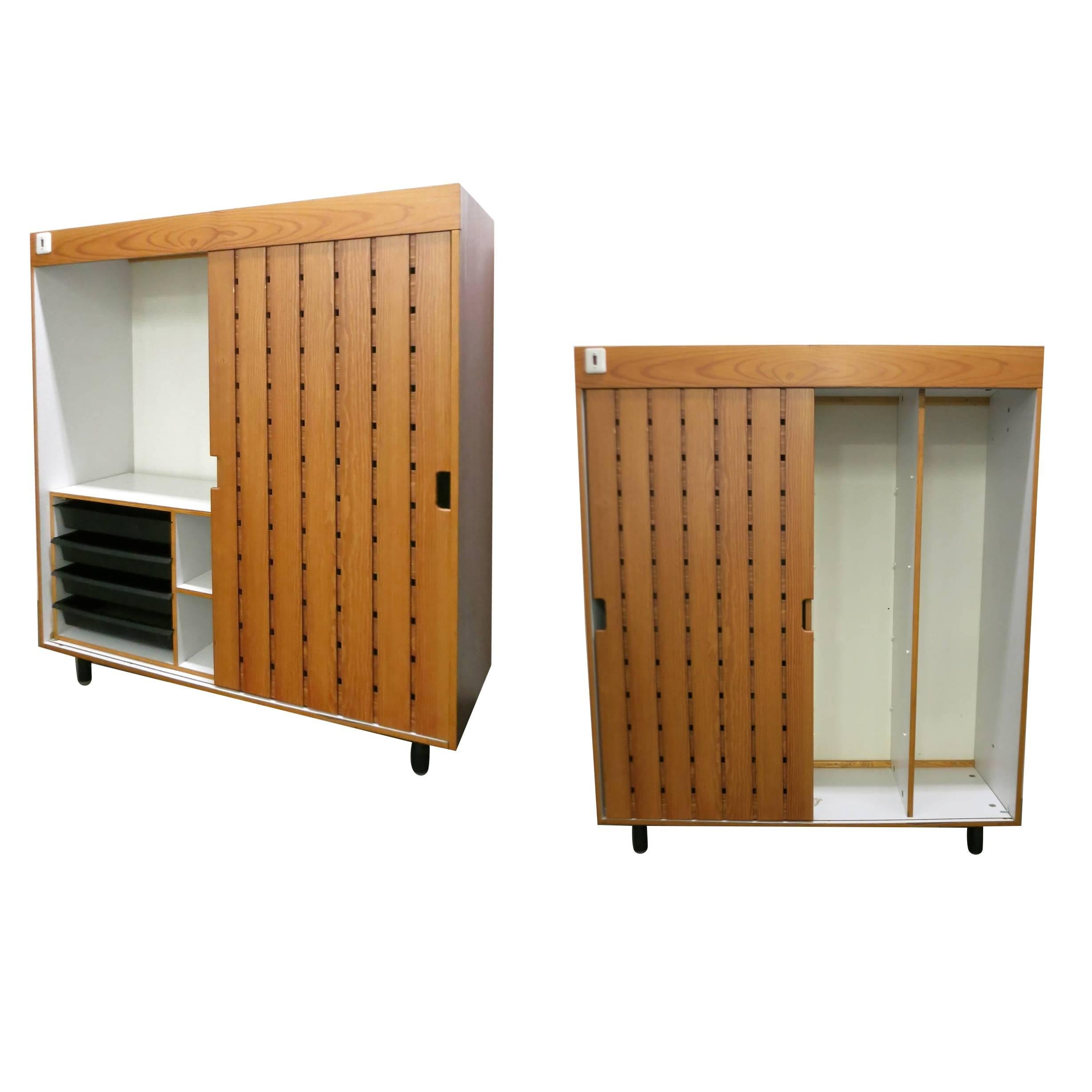 Pair of Wardrobes by Charlotte Perriand, in 1967 for Les Arc Ski Lodge, France