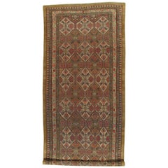 Antique Persian Serab Carpet,Handmade Wool Oriental Rug, Camel Hair, Ivory,brown