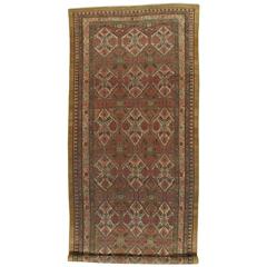 Antique Persian Serab Carpet,Handmade Wool Oriental Rug, Camel Hair, Ivory,brown