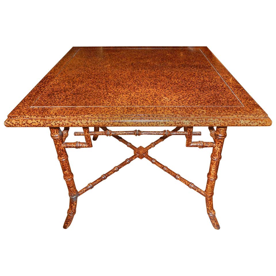 Lacquered faux tortoise shell coffee table at 1stdibs