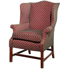 Chippendale Design Mahogany Wing Chair