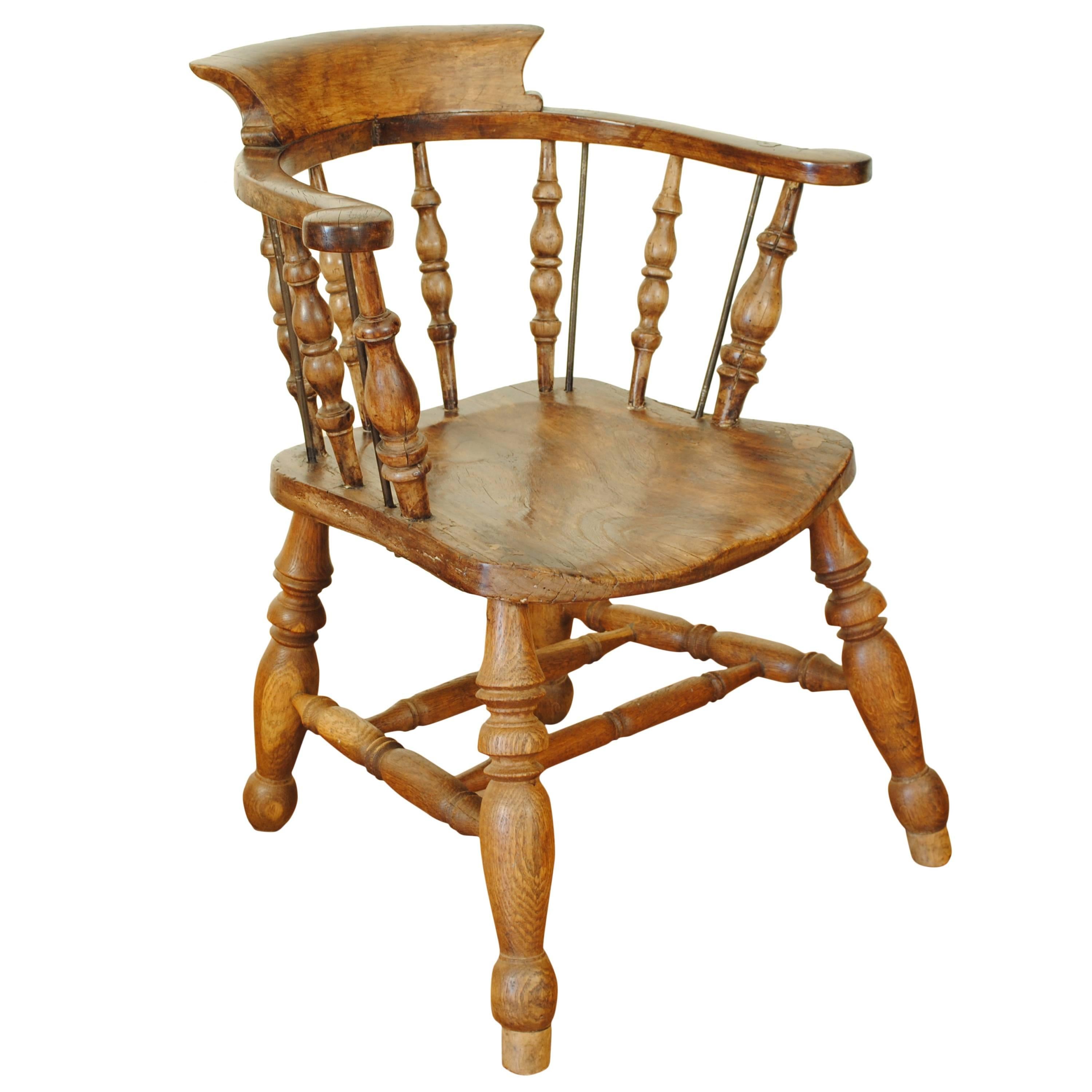 English, Elmwood Windsor Chair, Late 18th Century or Early 19th Century