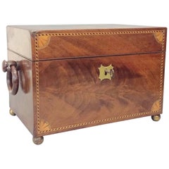 George III Period Mahogany Tea Caddy