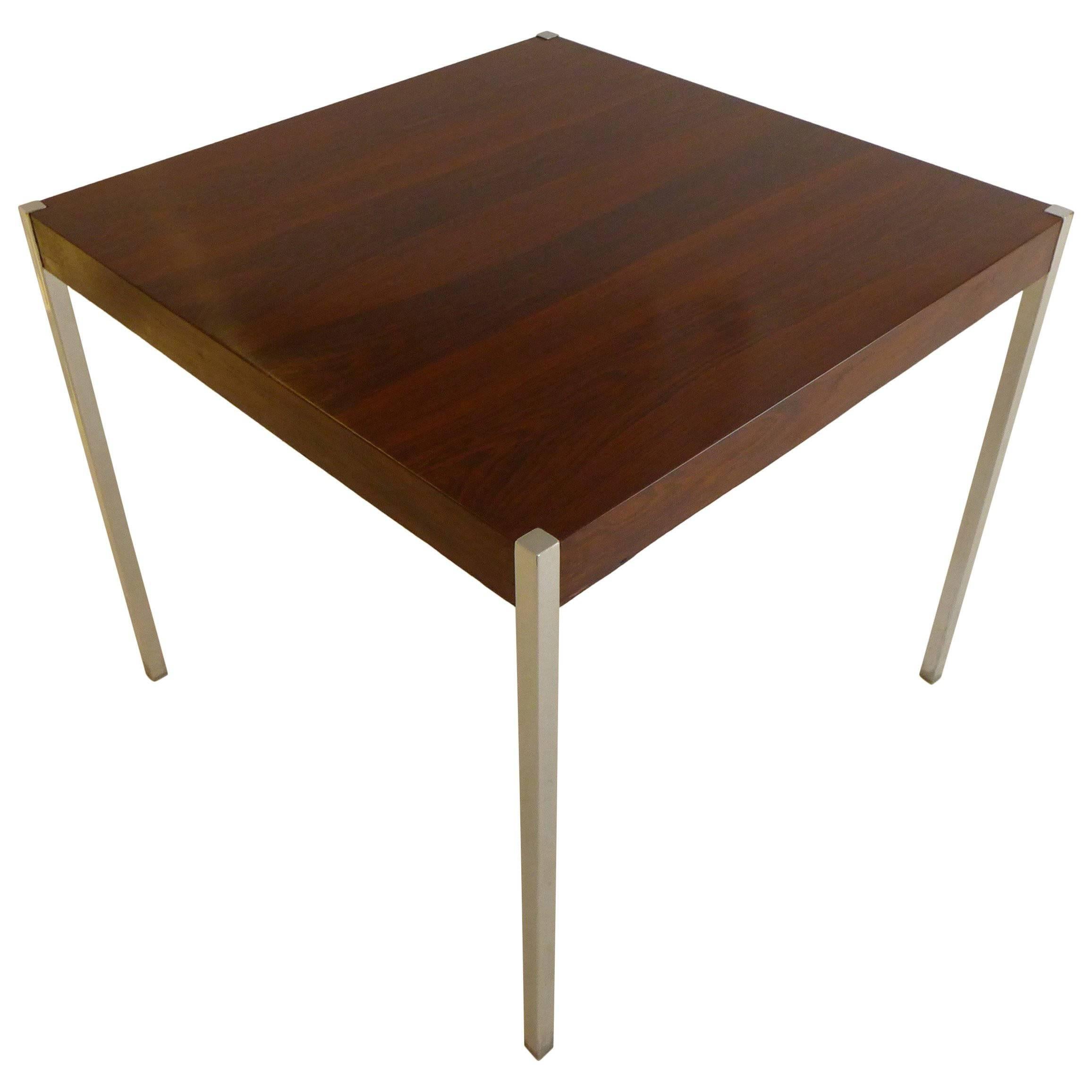 Harvey Probber Dining Table in Rosewood and Chrome