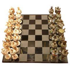 Chess Set, Pieces Signed ''Orom''