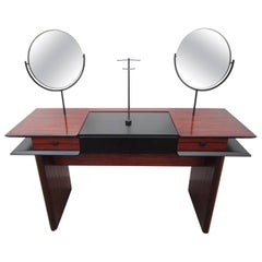 Mid Century Danish Modern Rosewood Dressing Table Vanity