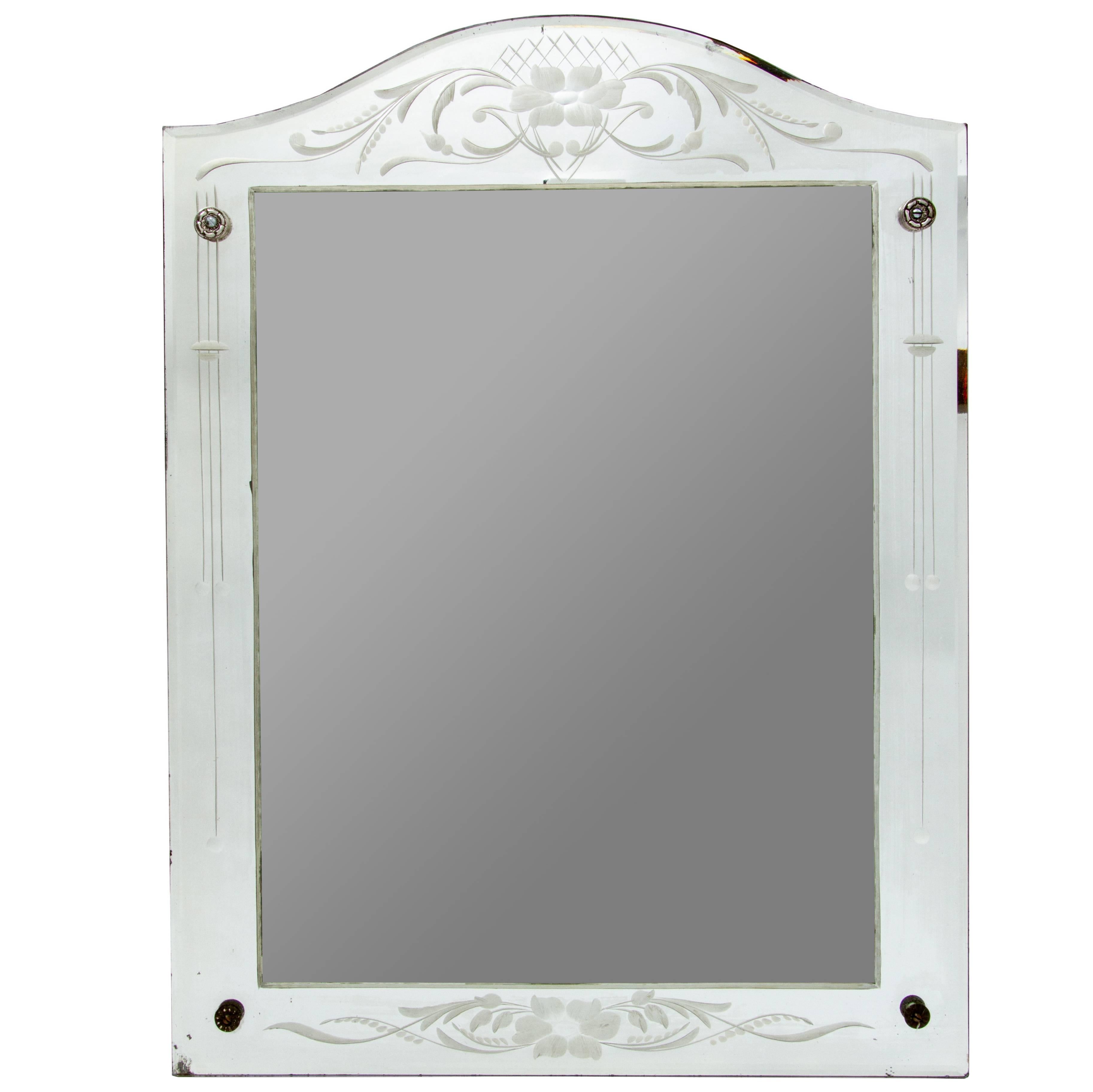 Large Art Deco Mirrored Frame
