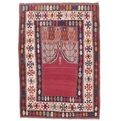 Antique Central Anatolian Kilim with "Tulips" 9