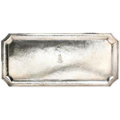 Large Sterling Silver Hammered Tray