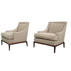 Pair of Bamboo Base Lounge Chairs in the Style Widdicomb