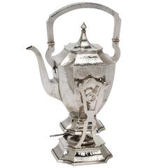 Hand Hammered Sterling Silver Spirit Kettle 1