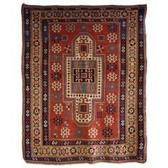 Antique Caucasian Kazak Rug 12