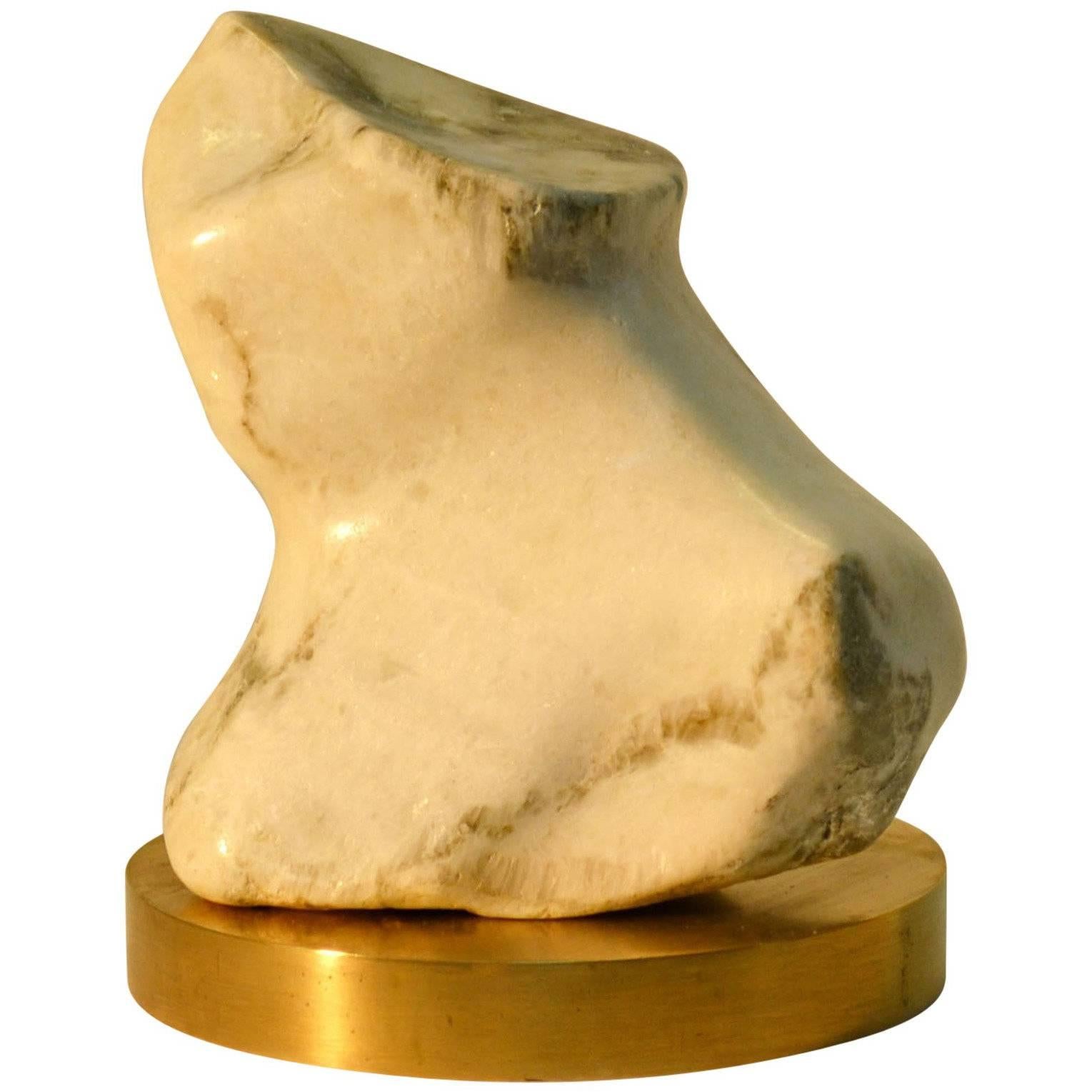 Abstract Marble Sculpture No.8 on Bronze Plinth by Alice Ward