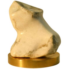 Abstract Marble Sculpture No.8 on Bronze Plinth by Alice Ward