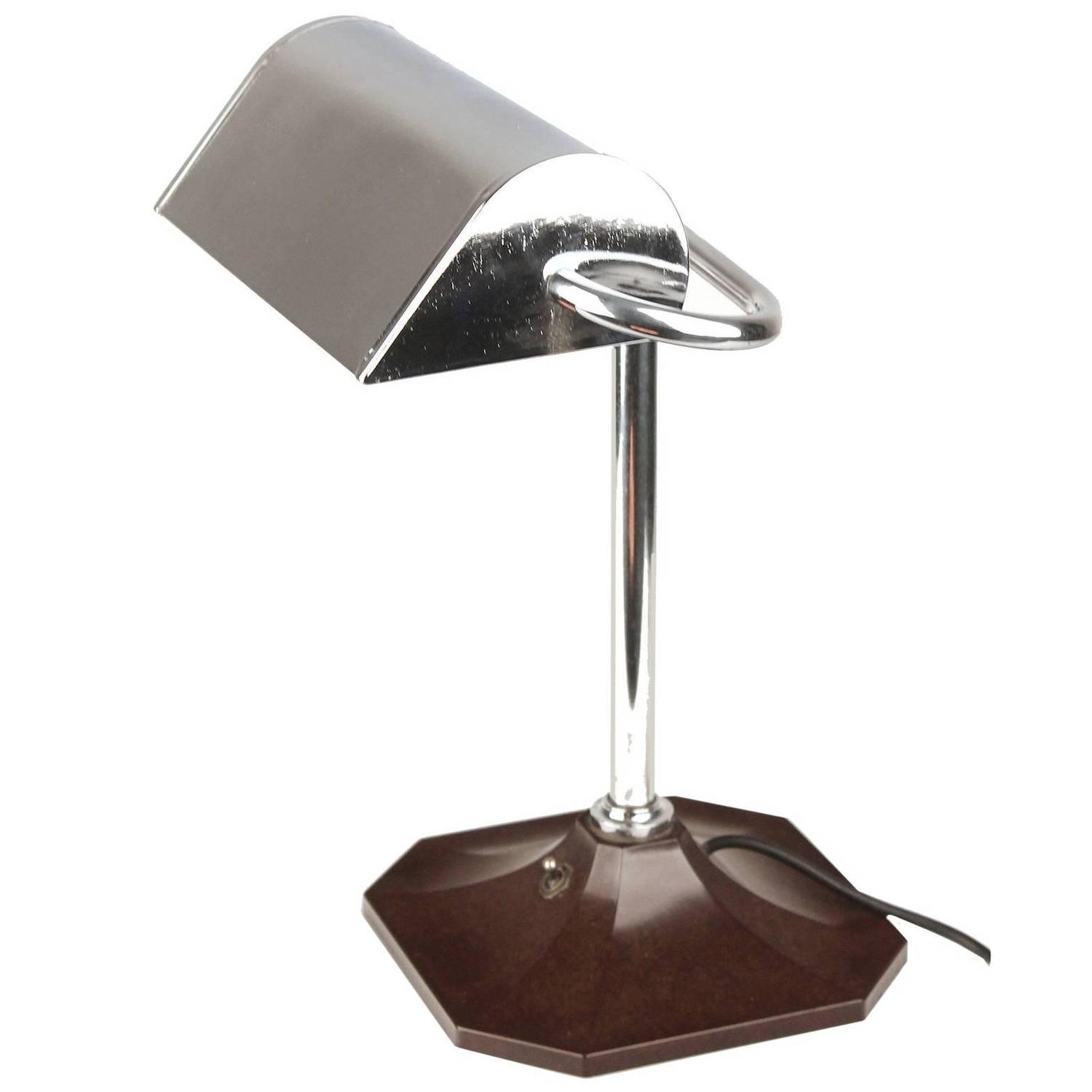French Art Deco Desk Lamp Chrome And Bakelite 1930s Modernist French Art Deco Desk Lamp Chrome And Bakelite 1930s Modernist Design For At 1stdibs