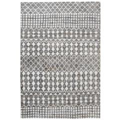 Hand-Knotted Moroccan Stark Rug