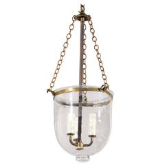 Antique Bell Jar Light Fixture