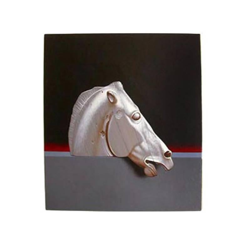 Painting of the Famous Horse Sculpture from the Parthenon by Lynn Curlee