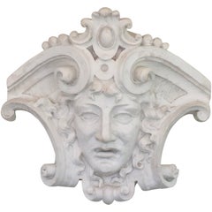 Monumental 'Apollo' Garden Cartouche Wall Sculpture or Fountain, One of a Kind