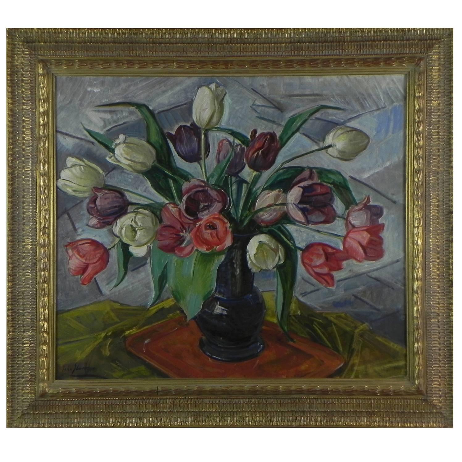 John Sharman Still Life of Tulips For Sale