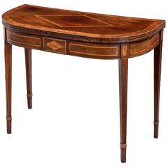 Late 18th Century Mahogany D-Shaped Card Table 4