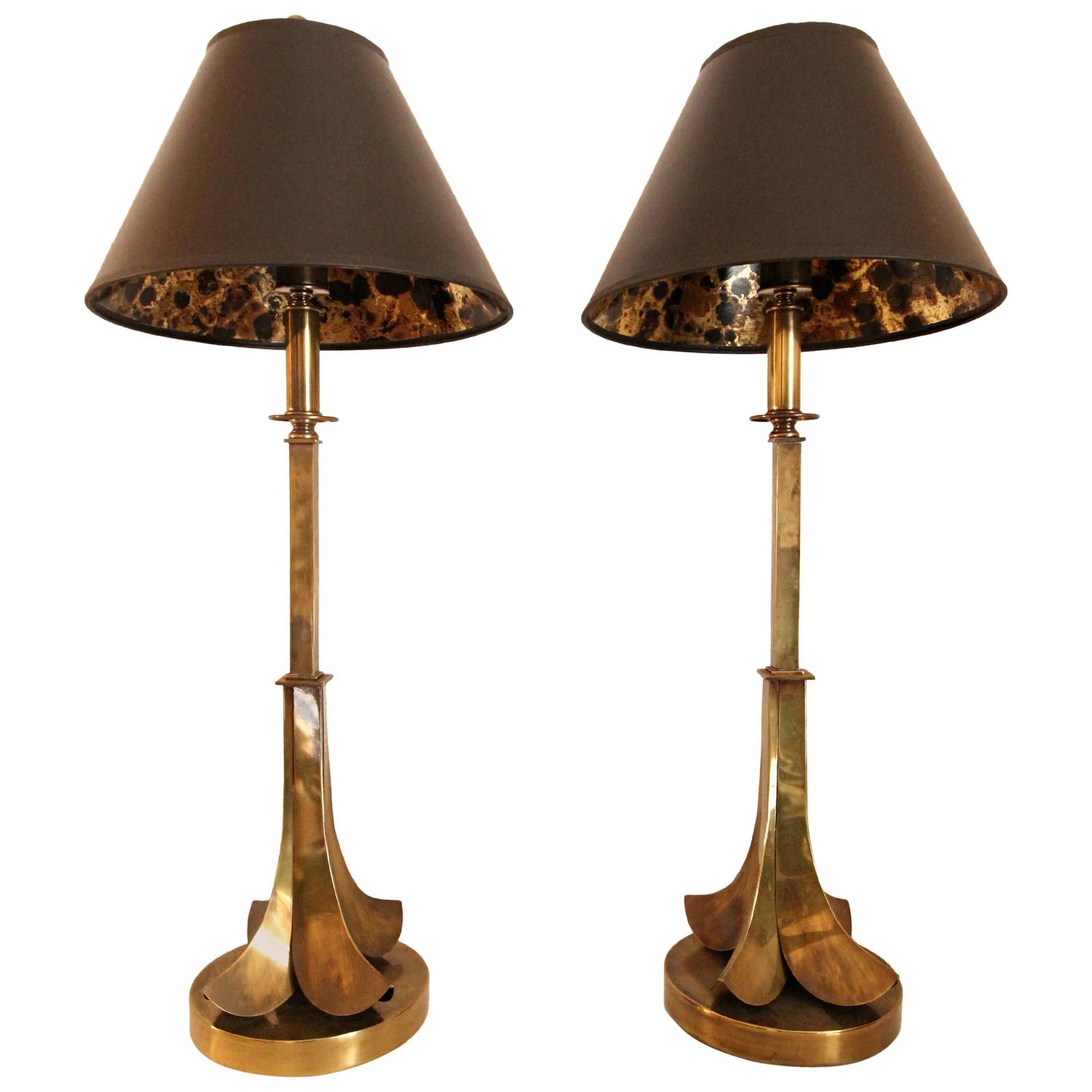 Original Lamps pair of all original aged brass table lampshart associates for Original Lamps pair of all original aged brass table lampshart associates for
