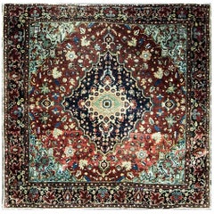 Antiker antiker Feraghan Sarouk-Teppich, um 1880