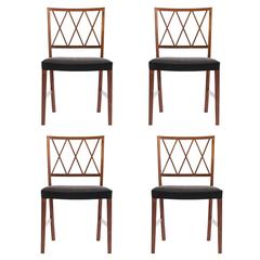 Set of four Ole Wanscher Rosewood chairs for A. J. Iversen