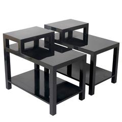 Black Lacquered End Table by T.H. Robsjohn-Gibbings