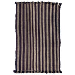 Vintage Striped Anatolian Flat-Woven Kilim Rug