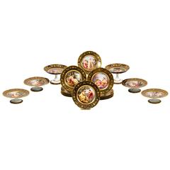 Fine Royal Vienna Porcelain 18-Piece Dessert Service 1