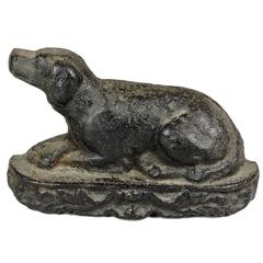 Vintage Patinated Cast Iron Dog Form Doorstop 6