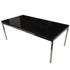 45" Vintage Florence Knoll Coffee Table with Chrome Base and Granite Top