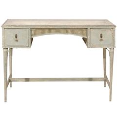 An Austrian Painted Wood Desk / Table With Antiqued Mirror Top