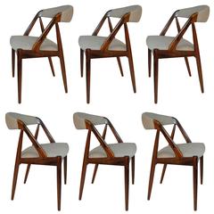 Set of Six Rosewood Kai Kristiansen Dining Chairs