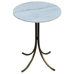 Italian Marble and Brass Side Table