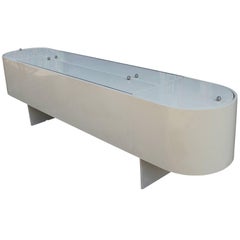 Impressive Modern Luigi Saccardo for Arrmet White Lacquer Bar or Console