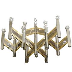 Gaetano Sciolari Mixed Metal Zig Zag Chevron Chandelier 6