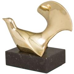 Abstract Bronze Sculpture of a Bird