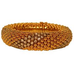 Harry Winston-Style Gold and Diamond Bracelet