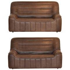 Pair of De Sede DS84 Two-seat Sofas
