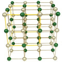 Molecular Structure of sodium chloride (NaCl) Czechoslovak manufacture 50s