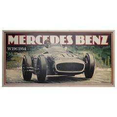 Massive Oil on Board Mercedes Grand Prix Race Car Painting 7
