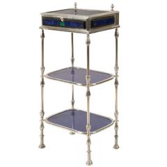 Roman Silvered Bronze, Lapis Lazuli and Malachite Étagère Jewellery Case 7