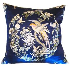 Framm & Company 1920s Chinese Dream Hand-Embroidered Pillow
