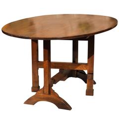 Antique Late 19th Century Walnut Wine Tasting Table.
