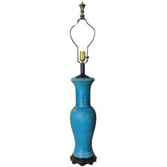 Large Aldo Londi for Bitossi Blue Italian Table Lamp 7