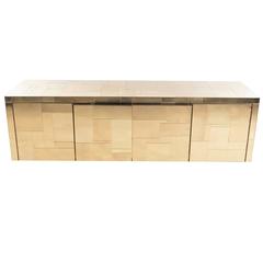 Paul Evans Brass Cityscape Wall-Mounted Cabinet
