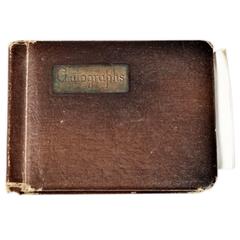 Antique Early 20th c. Autograph Book with Diego Rivera Signature