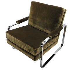 Retro Flatbar Lounge Chair by Bernhardt for Flair Division 1970's Made in USA
